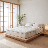 Nagi topper in a minimalist bedroom